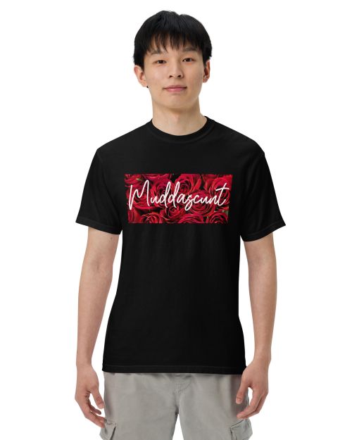 ‘Muddascunt’ (Roses) Unisex garment-dyed heavyweight t-shirt