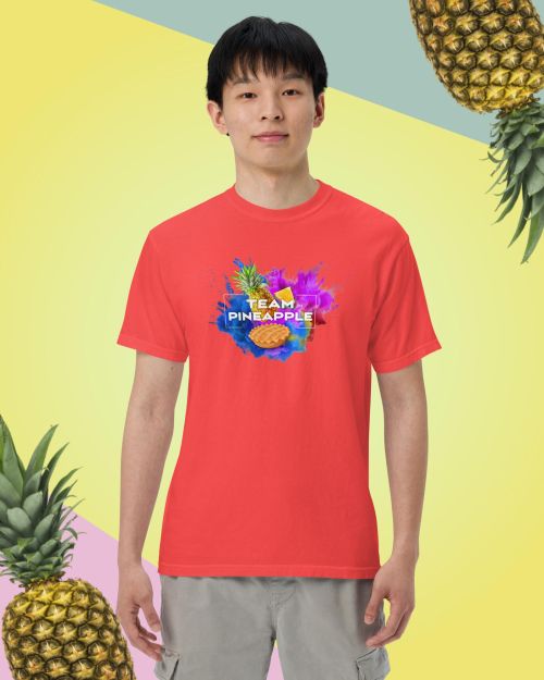 ‘Team Pineapple’ Unisex garment dyed heavyweight t-shirt