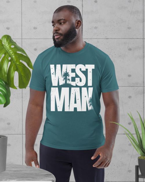 “West Man” (Palm Trees) Unisex organic cotton t-shirt