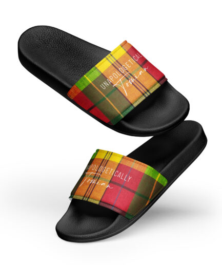 Unapologetically Tomian Madras Women’s slides