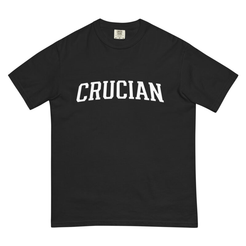 Varsity-style "Crucian" Unisex garment-dyed heavyweight t-shirt